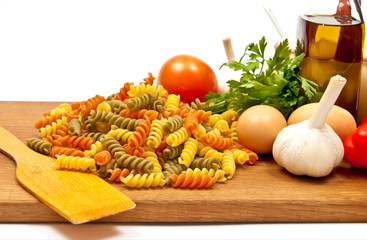Spaghetti and vegetables