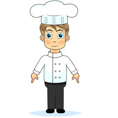 cute cartoon boy chef