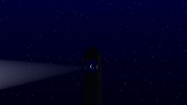 Phare dans la nuit