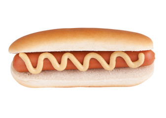 Hot Dog mit Beschneidungspfad