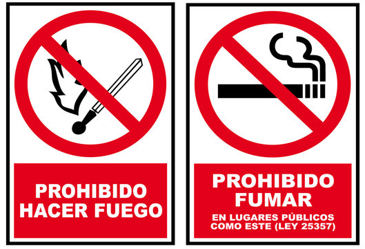 prohibido fumar Stock Vector