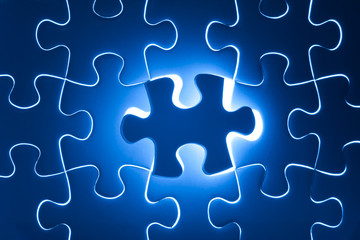 Complete missing jigsaw puzzle piece. Business Concept
