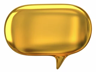 Foto op Plexiglas Speech golden bubble © valdis torms