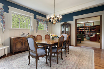 Dining room in suburban home