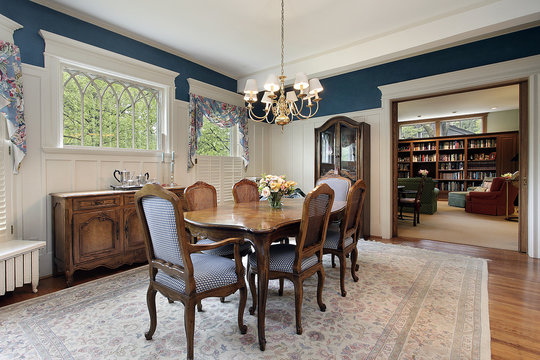 Dining Room In Suburban Home