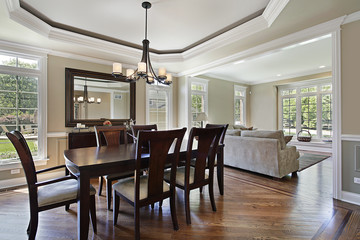 Dining room in luxury home
