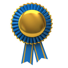 Blank award ribbon rosette