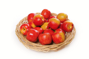 Apples on handbasket