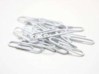 isolated color paper clips