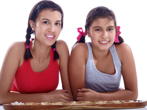 girls with mancala board game