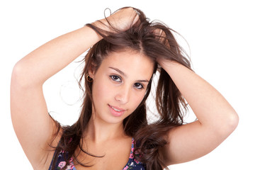 Obraz premium Young and beautiful woman portrait