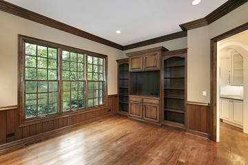 Library in new construction home