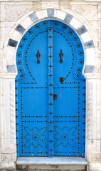 Blue old doors
