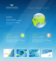Business web site design elements template. See my portfolio