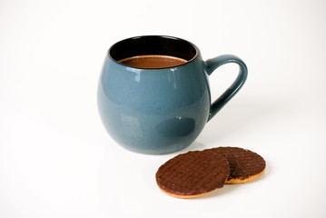 hot chocolate and biscuits