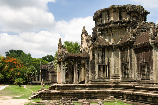 Crumbled Entrance to Angkor Wat Ancient Ruin