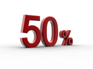 Red 50 percentage