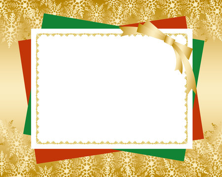christmas card gold background