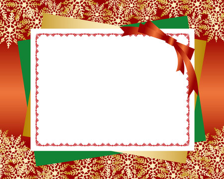 christmas card red background
