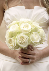 Obraz na płótnie Canvas Bride with flower bouquet