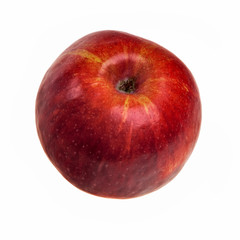 Red apple isolated over white background.