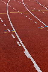 Sport grounds concept - Athletics Track Lane Numbers