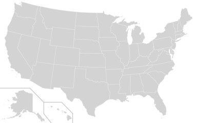 Naklejka na ściany i meble USA Election states map