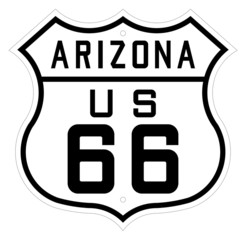 Arizona highway or route 66 sign