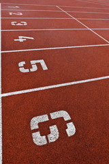 Sport grounds concept - Athletics Track Lane Numbers