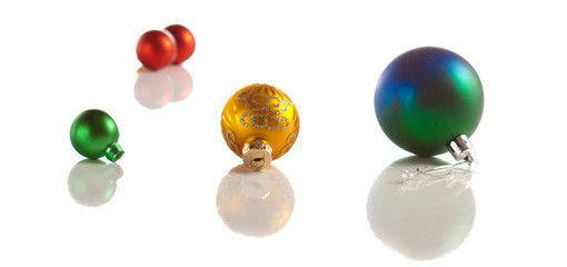 Christmas balls isolated
