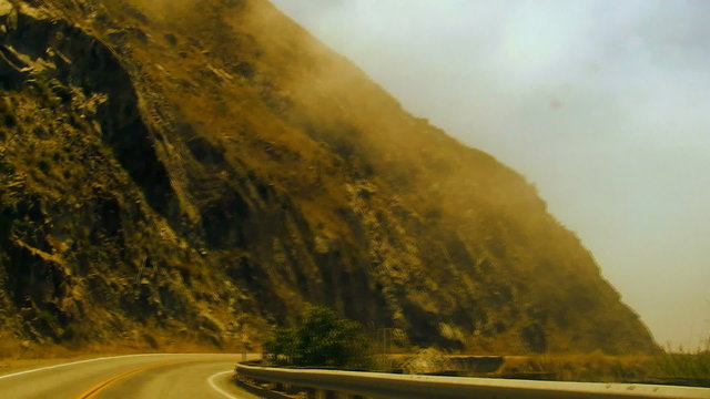 Pacific Coastal Highway POV drive sunset - HD