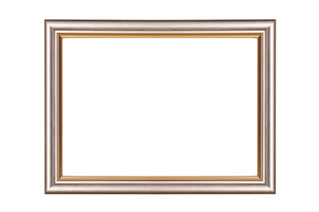 Silver frame isolated on white background