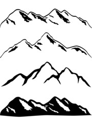 Snowy mountain peaks - 27605001