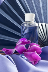 fan ,flowers and scented oil
