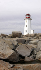 Fototapeta na wymiar Lighthouse at Peggy's Cove