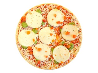 Frozen pizza with parmesan cheese