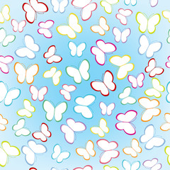 Seamless pattern with butterflies