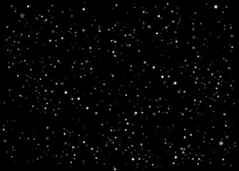 Naklejka na ściany i meble Nocne niebo z wieloma gwiazdami