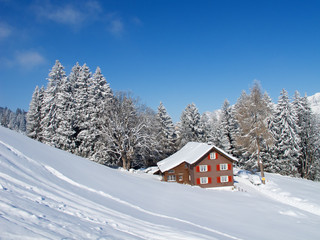 Fototapeta na wymiar Urlop zimowy dom