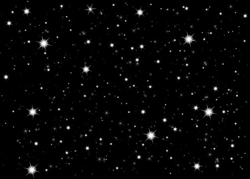 Abstrakter Sternenhimmel mit schwarzem Hintergrund