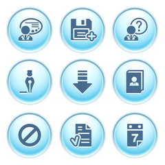 Icons on blue buttons 2