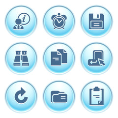 Icons on blue buttons 3