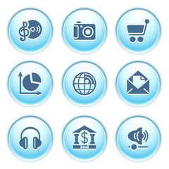 Icons on blue buttons 5