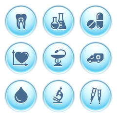 Icons on blue buttons 12