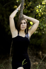 beautiful woman on a forest