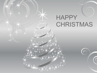 Silberne Weihnachtskarte