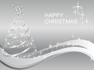 Silberne Weihnachtskarte