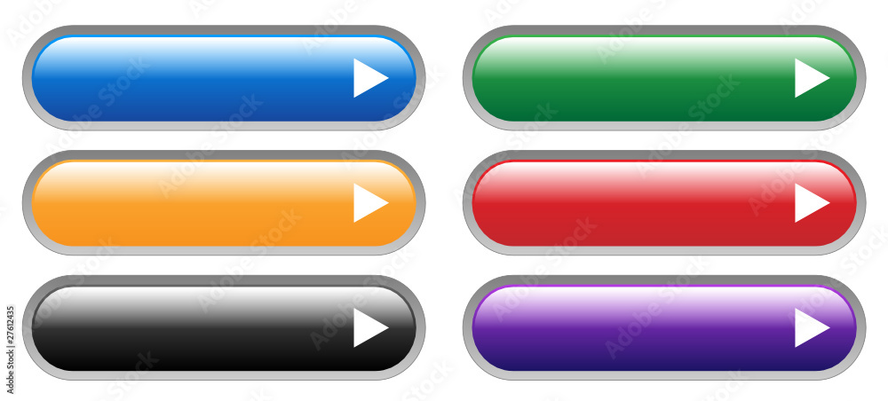 Poster blank vector web buttons set (template internet website kit)