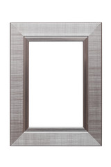 Silver frame isolated on white background
