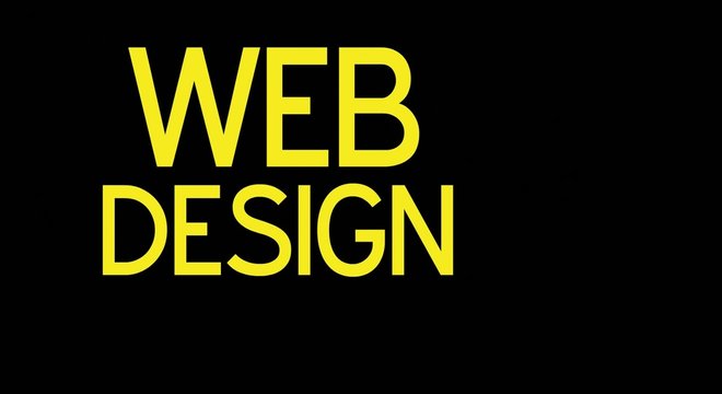 Web Design word collage animation
